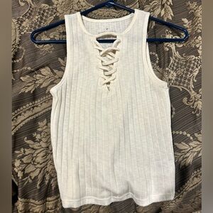 White small top, no stains and barely worn.